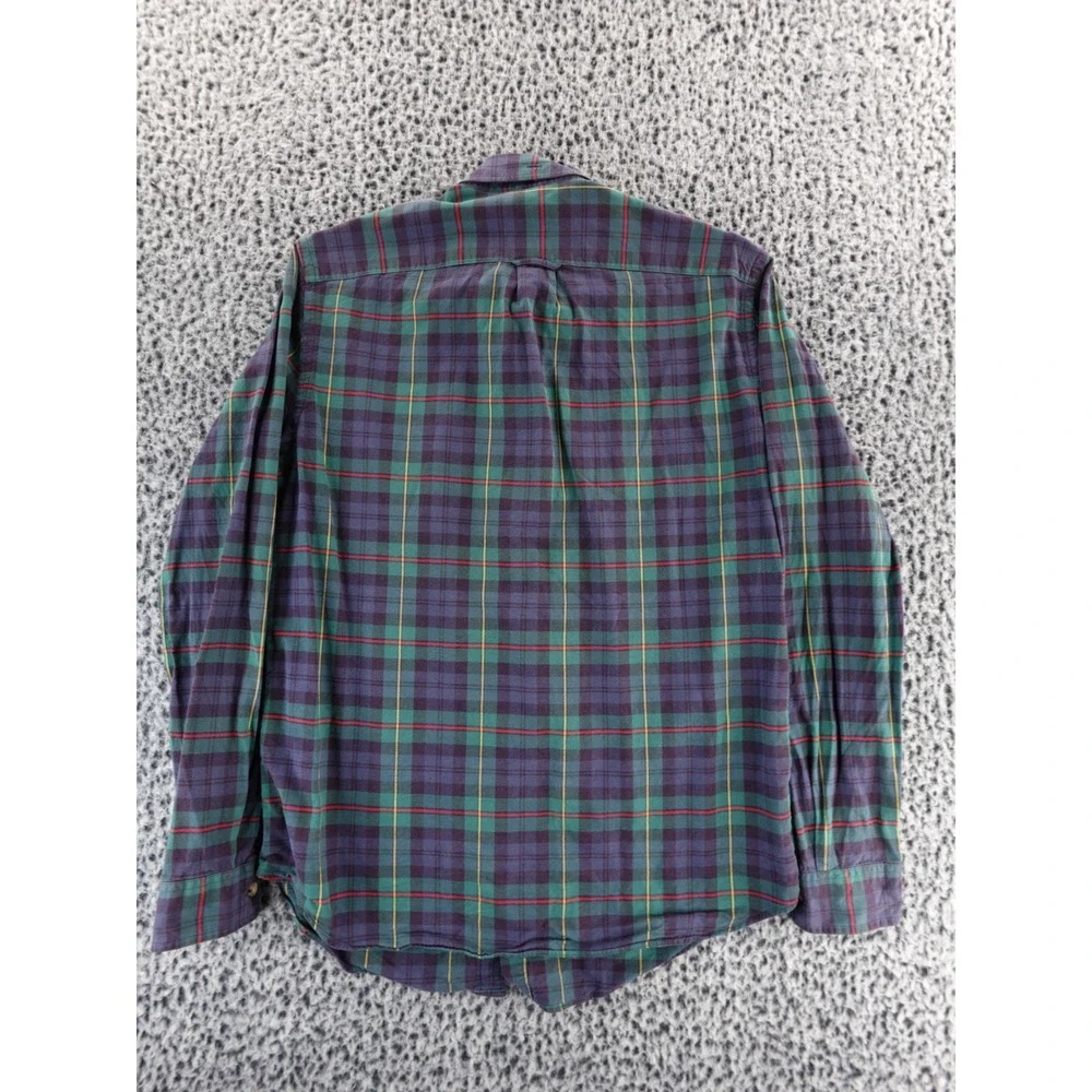 J.‎ Crew Oxford Plaid Button Down Shirt Long Sleeve Men's Size M Blue Green Red